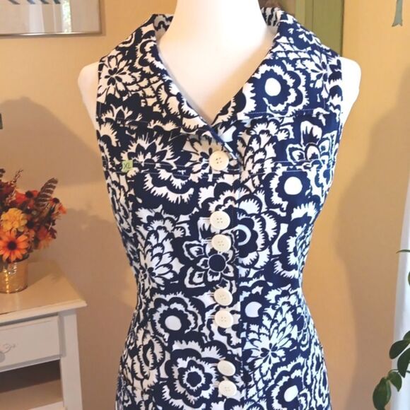 NWT Talbots Stretch Woodcut Twill Dress Career - Picture 2 of 11